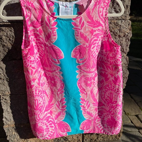 Lilly Pulitzer Iona Silk Shell Tropical Dreams - Small - Picture 3 of 16